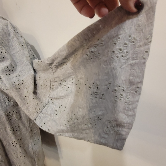 Sale NWT Style & co Eyelet BELL angel sleeve top - Picture 7 of 10